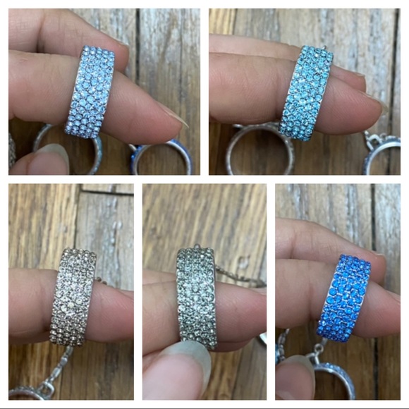 NWOT EDDIE BORGO PAVÉ CRYSTAL FIVE FINGER RING - Picture 7 of 8